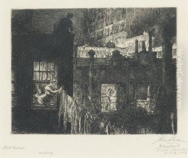 Night Windows (morse 152) by John Sloan