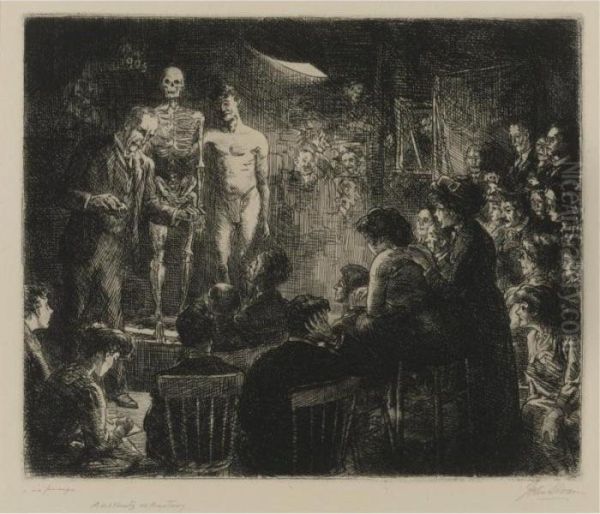 Anshutz On Anatomy (m. 155) Oil Painting by John Sloan