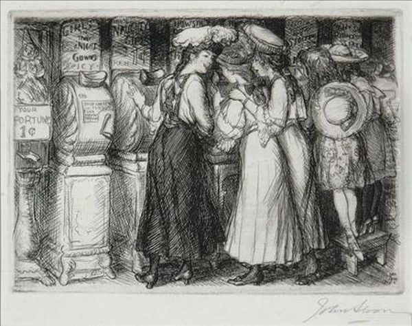 Fun, One Cent (morse 131) by John Sloan