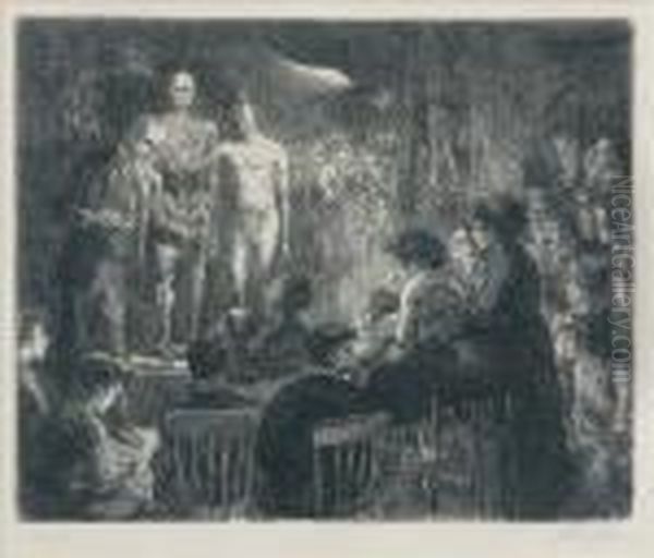 Anshutz On Anatomy Oil Painting by John Sloan