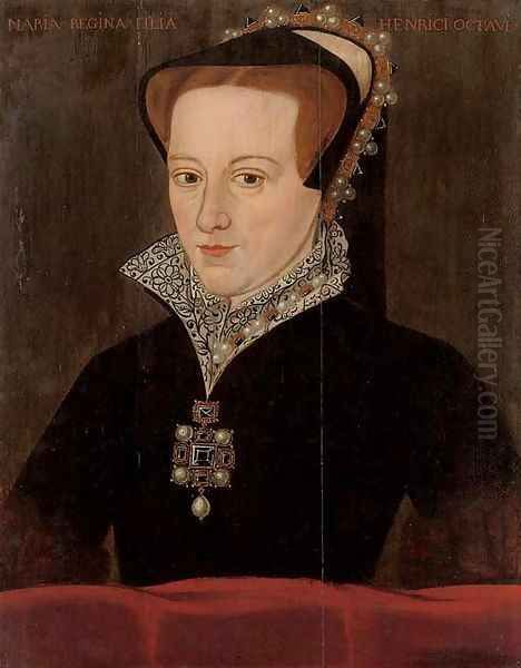 Portrait of Queen Mary I (1516-1558) Oil Painting by English School