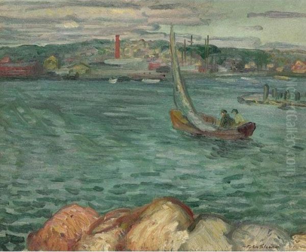 High Tide, Gloucester Oil Painting by John Sloan