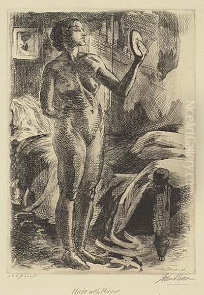 Two Etchings Oil Painting by John Sloan