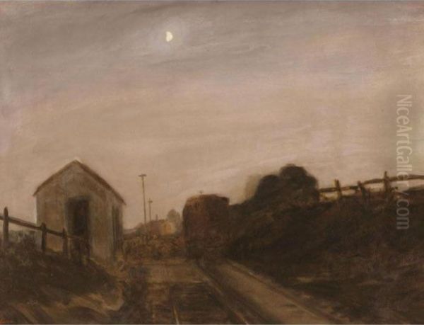 Wayside Station Oil Painting by John Sloan