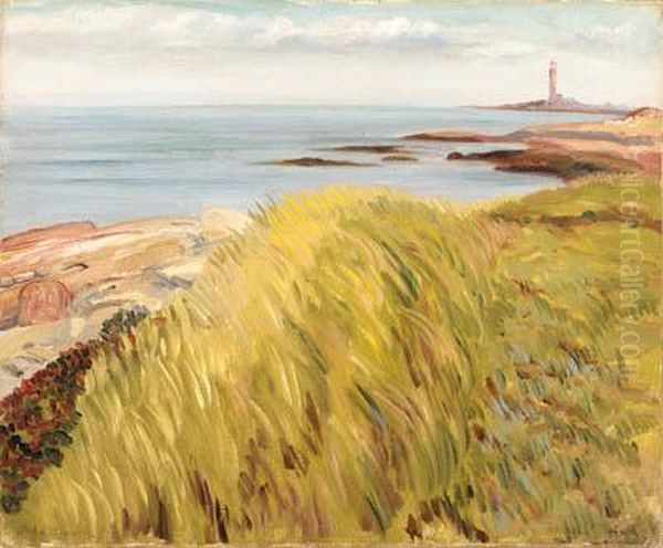 Grassy Dunes, Gloucester Oil Painting by John Sloan