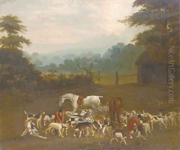 The pack returning from the hunt Oil Painting by English School