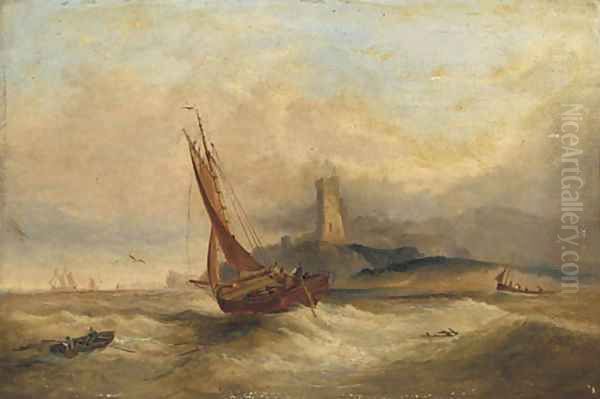 A bracing wind Oil Painting by English School