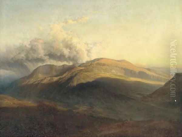 A view accross the Malvern Hills Oil Painting by English School