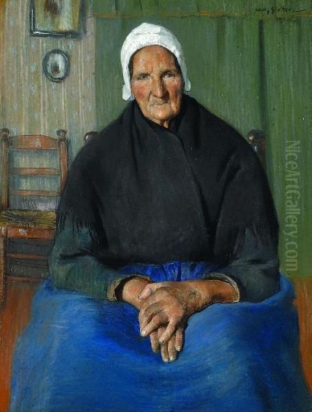 Fisherman's Wife Fromkatwijk Oil Painting by Willy Sluyters