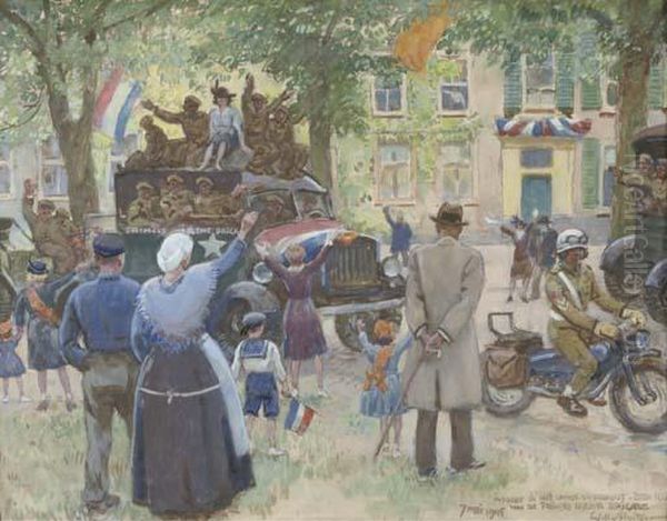 Liberation Day, The Hague Oil Painting by Willy Sluyters