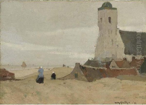 A View Of Katwijk Oil Painting by Willy Sluyters