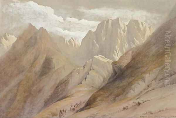 An ascent of the lower range of Sinai Oil Painting by English School