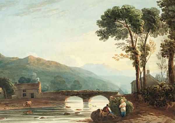 Evening, North Wales Oil Painting by English School