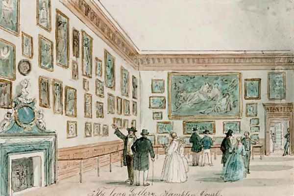 Illustrations of the interior of Hampton Court Palace Oil Painting by English School