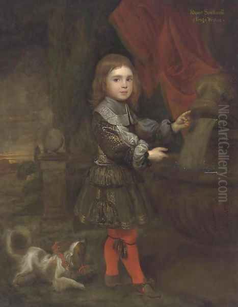 Portrait of a boy, traditionally identified as Rupert Southwell of King's Weston Oil Painting by English School