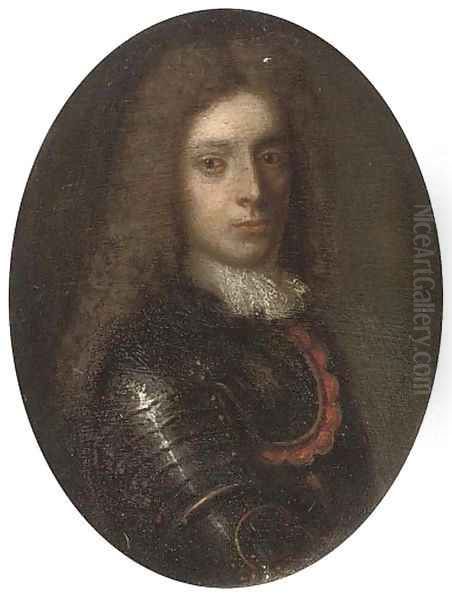 Portrait of a gentleman, traditionally identified as a Jacobite refugee Oil Painting by English School