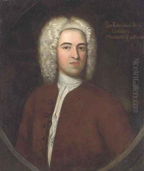 Portrait of a gentleman, traditionally identified as Sir Edmund Bury Godfrey (1621-1678) Oil Painting by English School