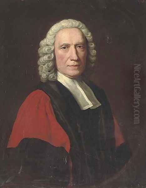 Portrait Of A Judge Oil Painting by English School