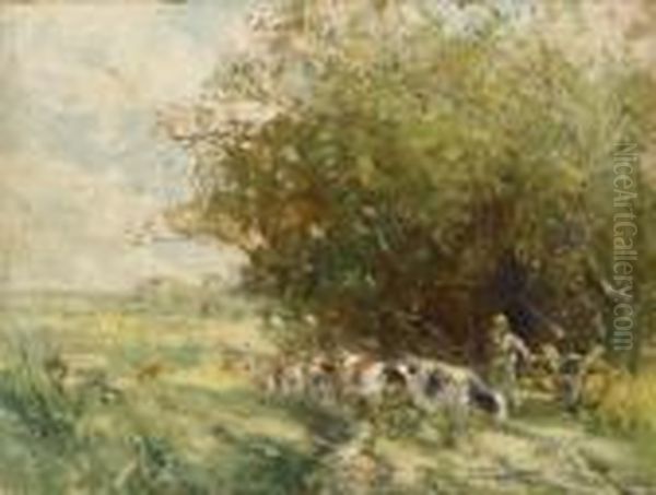 Herding Cattle Oil Painting by George Smith