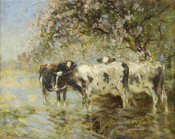 Blossom-time Oil Painting by George Smith