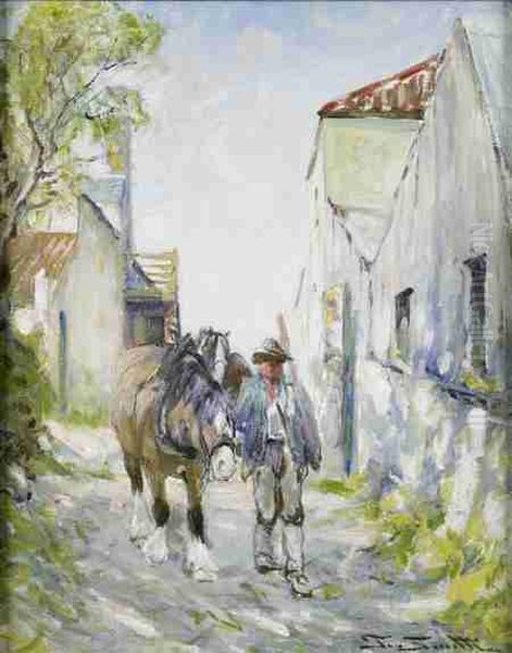 Home From The Fields Oil Painting by George Smith