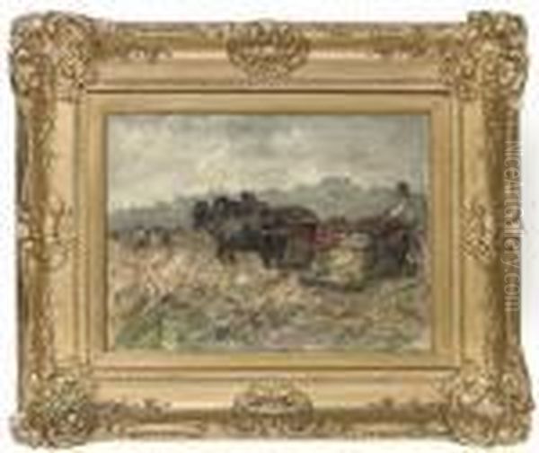 Harvest Time Oil Painting by George Smith