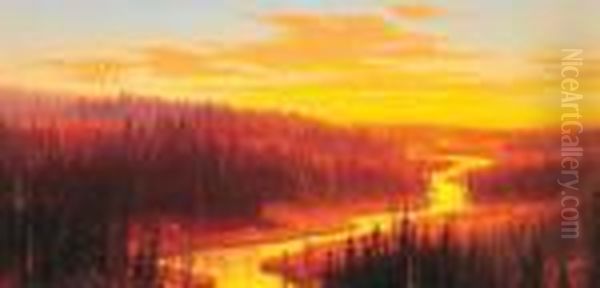 Yellowstone Oil Painting by George Smith