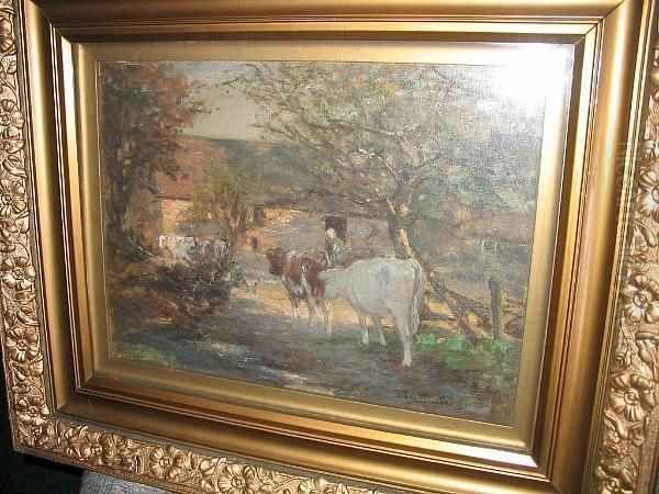 Bringing Home The Herd Oil Painting by George Smith