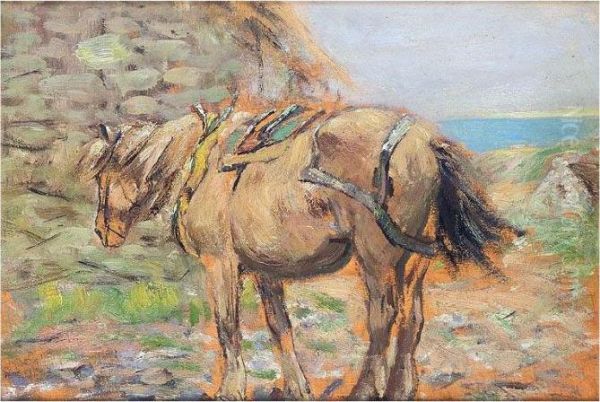 Barra Pony, Hebrides Oil Painting by George Smith