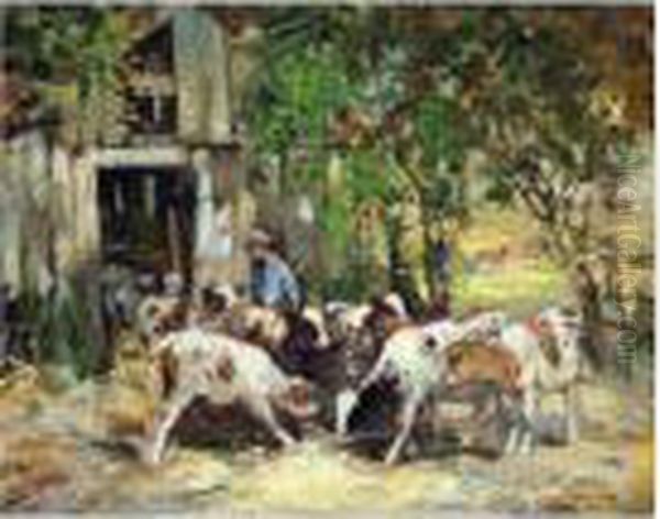 The Cow Herd Oil Painting by George Smith