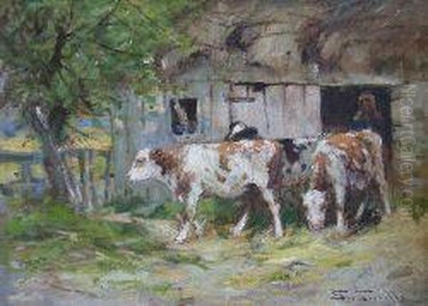 Off To Pasture Oil Painting by George Smith