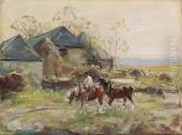 Returning Home Oil Painting by George Smith