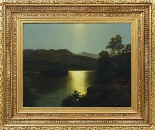 Summer Moonlight Oil Painting by James Burrell-Smith