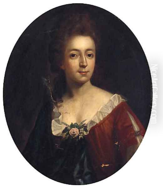 Portrait Of Celia Danby Oil Painting by English School