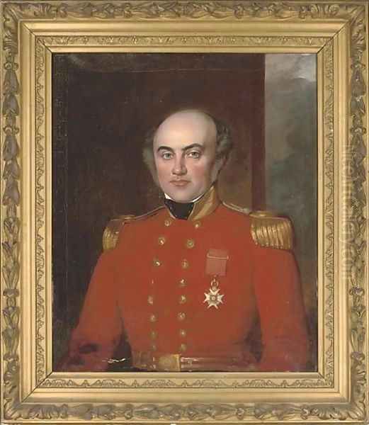 Portrait of Colonel John Colvin of the Bengal Engineers (1794-1878) Oil Painting by English School