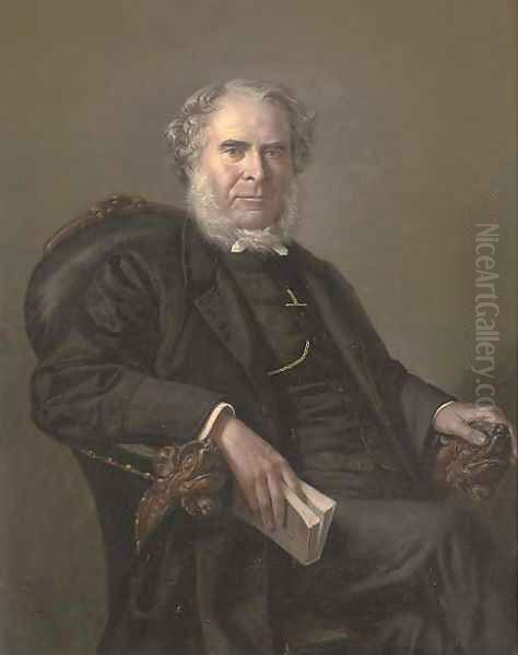 Portrait of Reverend George Wisely of Boschetto, Malta Minister of the Scottish Church Oil Painting by English School