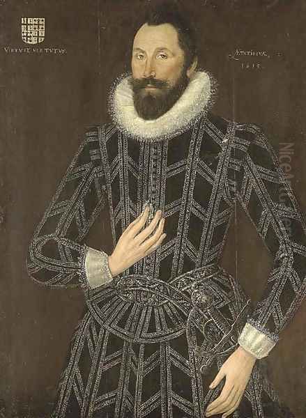 Portrait of Sir John Aylmer (b.1568 Oil Painting by English School