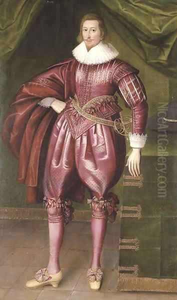 Portrait of Sir John Penruddock (d.1648) Oil Painting by English School