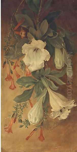 Summer flowers Oil Painting by English School