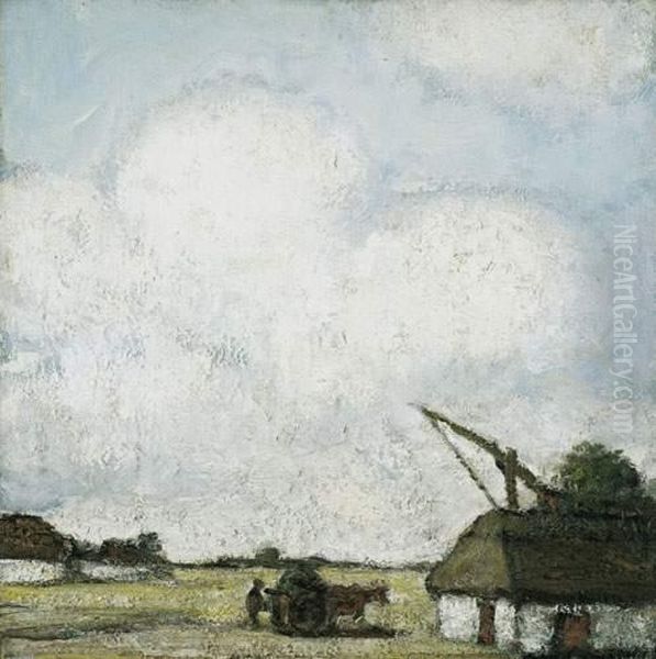 Paysage En Campine Oil Painting by Jakob Smits