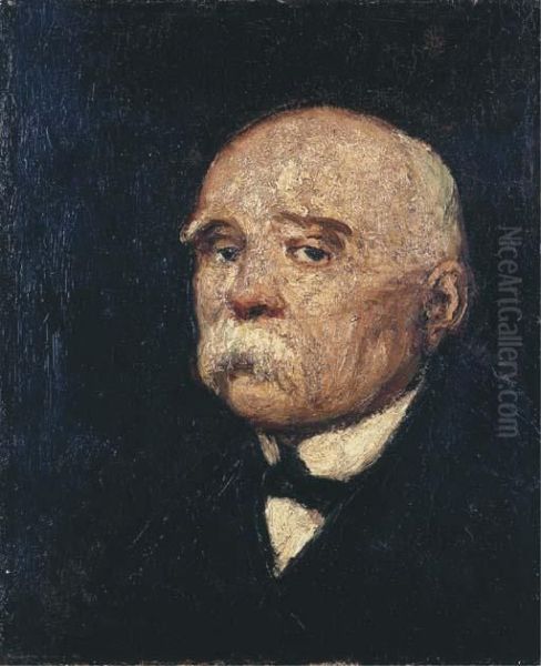 Portrait Of George Clemenceau, Bust-length Oil Painting by Jakob Smits