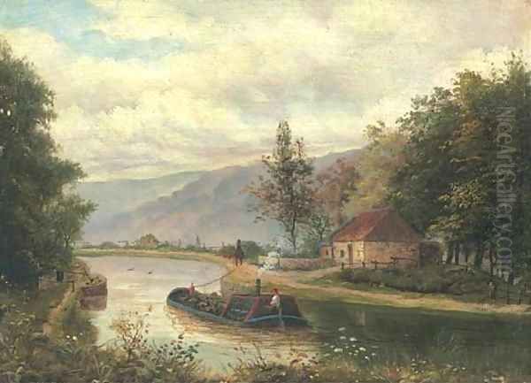 The River Avon at Bath Oil Painting by English School