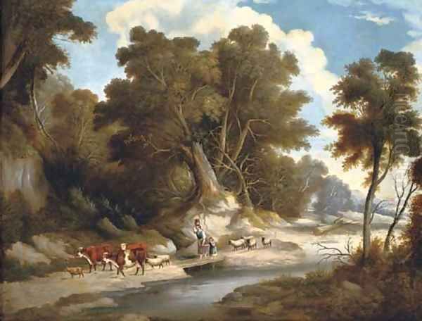 The road to market Oil Painting by English School