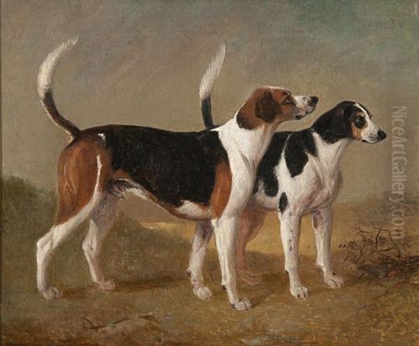 Suffolk Hounds Oil Painting by Edward Robert Smythe