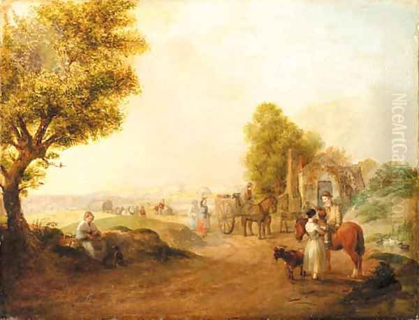 The way to market Oil Painting by English School