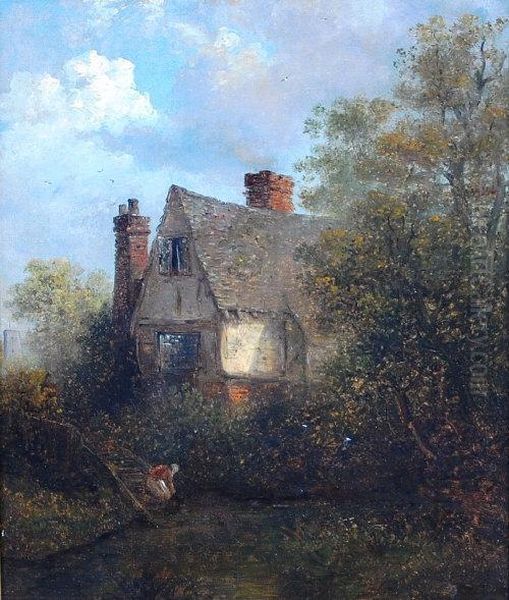 The Cottage Oil Painting by Edward Robert Smythe