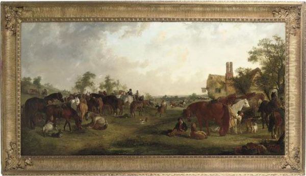 The Horse Fair Oil Painting by Edward Robert Smythe