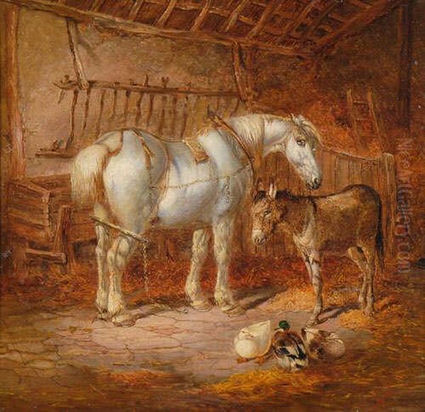 Smyth Stable Friends Oil Painting by Edward Robert Smythe