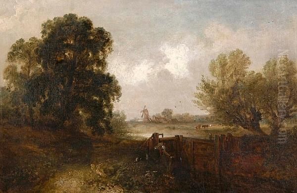 Operating The Sluice Gates Oil Painting by Edward Robert Smythe