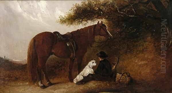 Resting Under The Tree Oil Painting by Edward Robert Smythe